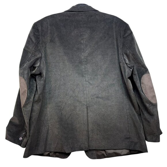 Chaps Mens Soft Corduroy Blazer Jacket 48R Brown Elbow Patches Preppy Scholar - Picture 10 of 12